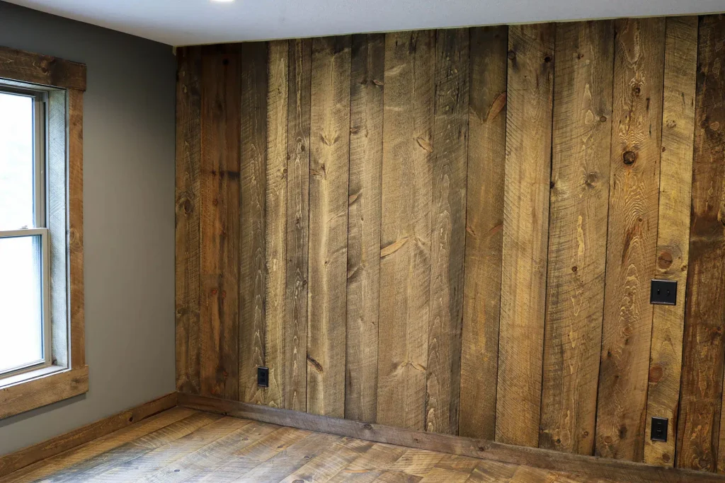 Barnwood wall as a drywall alternative