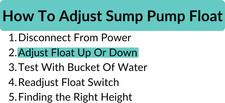 Sump Pump Float Adjustment Diagram Float Sump Adjust Floats