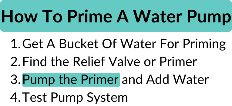 How to Prime a Water Pump