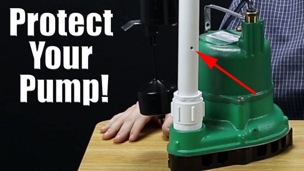 sump pump weep hole