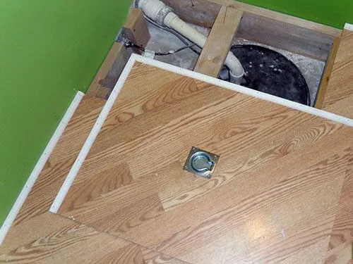 Fake Flooring for sump pump cover ideas